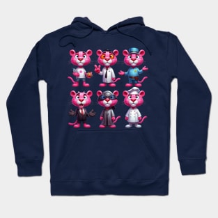 Cute Pink Panther Professions Hoodie